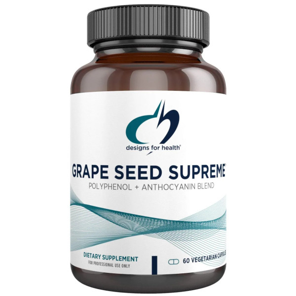 Екстракт виноградних кісточок, Grape Seed, Designs for Health, 200 мг, 60 вегетаріанських капсул