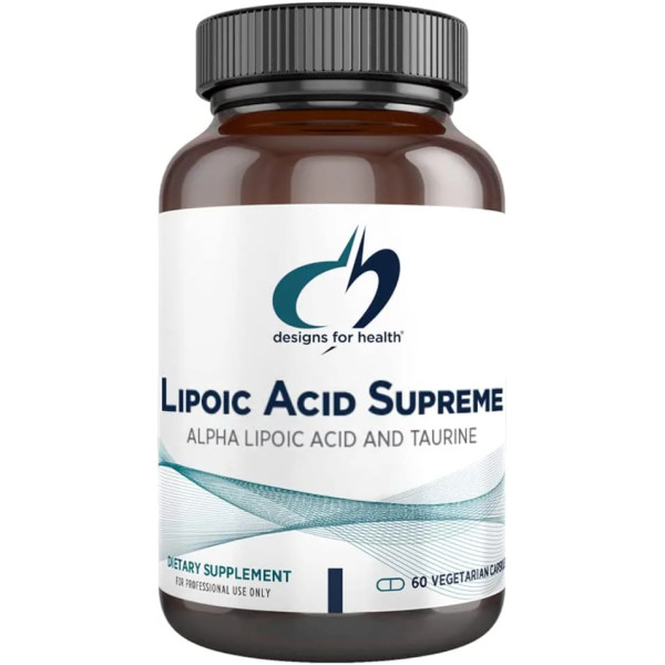 Альфа-ліпоєва кислота, Lipoic Acid Supreme, Designs for Health, 300 мг, 60 вегетаріанських капсул