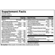Мультивитамины и минералы без железа, по 2 в день, Designs for Health Twice Daily Multi, 60 вегетарианских капсул