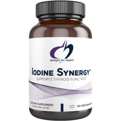 Поддержка щитовидной железы, Designs for Health Iodine Synergy, 120 вегетарианских капсул