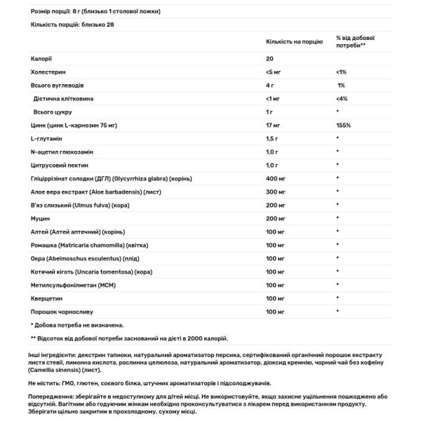 Здоров'я шлунково-кишкового тракту, GI Revive Powder, Designs for Healt, порошок, смак персика, 225 г