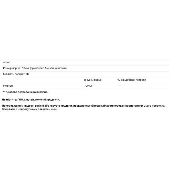 Інозитол, Inositol, Designs for Health, для релаксації та здоров'я жіночих гормонів, порошок, 700 мг, 250 г