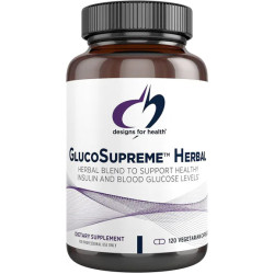 Контроль уровня сахара в крови травы, GlucoSupreme Herbal Designs for Health, 120 вегетарианских капсул