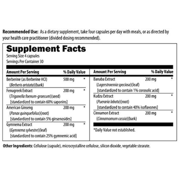 Контроль рівня цукру в крові, трави, GlucoSupreme Herbal, Designs for Health, 120 вегетаріанських капсул