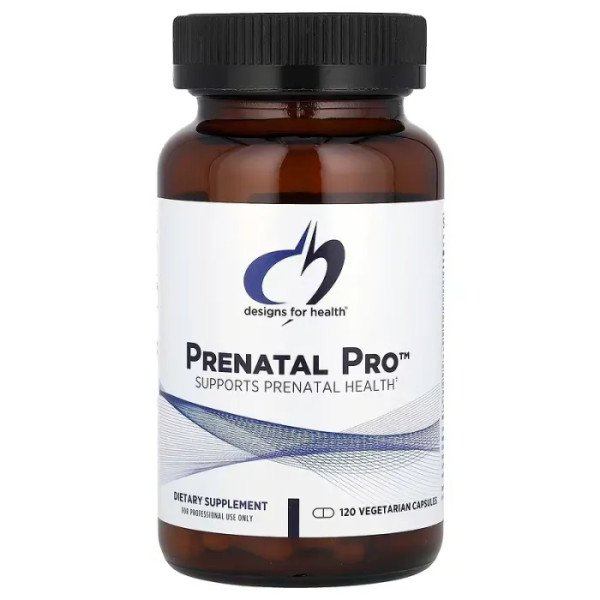 Мультивітаміни і мінерали для вагітних і годуючих жінок, Prenatal Pro, Designs for Health, 180 вегетаріанських капсул