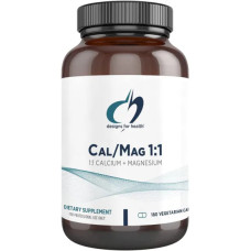 Кальций и магний 200 мг 200 мг, Designs for Health Cal Mag 1:1, 180 вегетарианских капсул