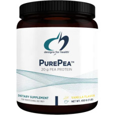 Гороховый протеин, вкус ванили, порошок, Designs for Health PurePea, 450 г