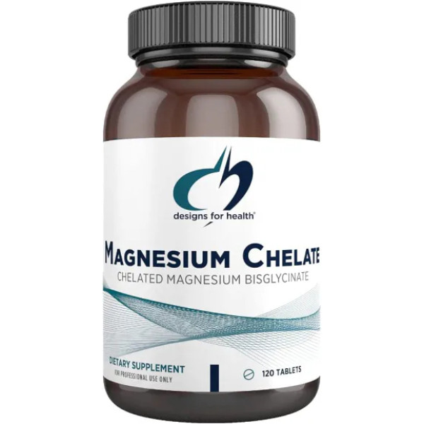 Магній хелат, Magnesium Chelate, Designs for Health, 200 мг, 120 таблеток