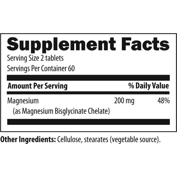 Магній хелат, Magnesium Chelate, Designs for Health, 200 мг, 120 таблеток