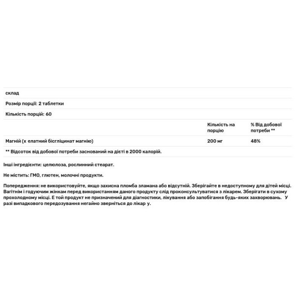 Магній хелат, Magnesium Chelate, Designs for Health, 200 мг, 120 таблеток