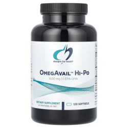 Риб'ячий жир, Designs for Health OmegAvail Hi-Po, 120 гелевих капсул