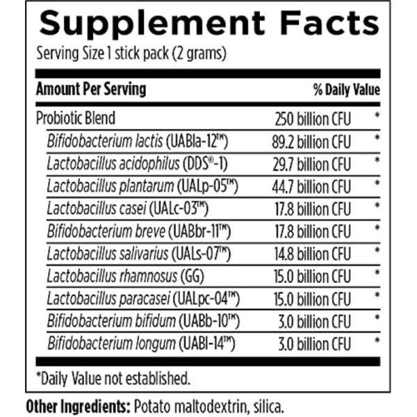 Пробіотик, ProbioMed 250, Designs for Health, 250 млрд. КУО, 14 стіків по 2 г
