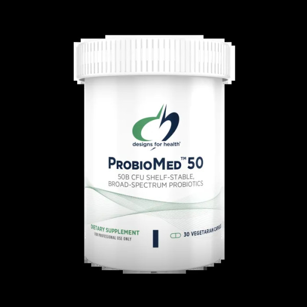 Пробіотик, ProbioMed 50, Designs for Health, 50 млрд. КУО, 30 капсул