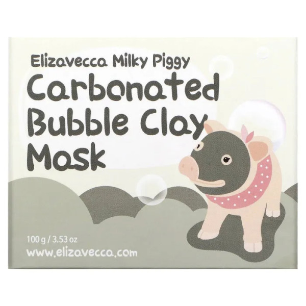 Маска для обличчя, Carbonated Bubble Clay Beauty Mask, Elizavecca, карбонізована, глиняно-бульбашкова, 100 г