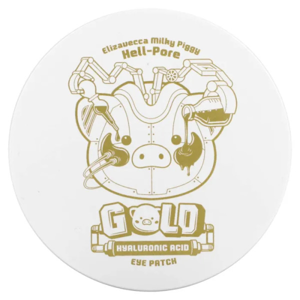 Патчі під очі, Hell-Pore Gold Hyaluronic Acid Eye Patch, Elizavecca, з гіалуроновою кислотою, 60 патчів, 90 г