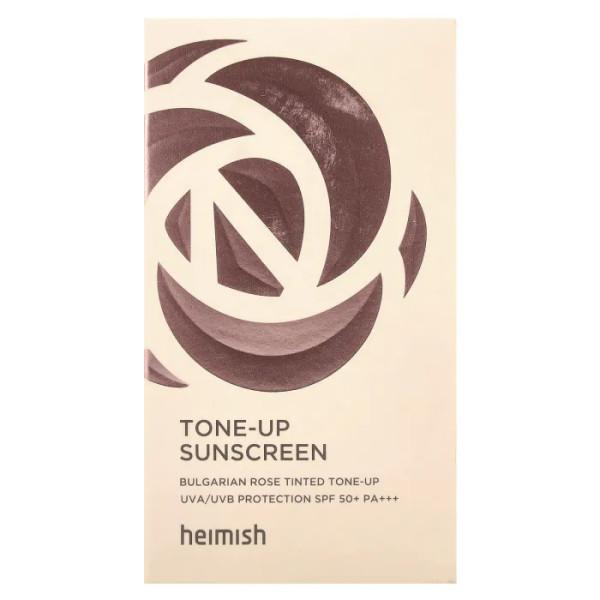 Крем сонцезахисний тональний, Tone-Up Sunscreen, Bulgarian Rose Tinted, SPF 50+ PA+++, Heimish, захист від УФ-випромінювання, освітлення, боротьба зі зморшками, з відтінком Болгарська троянда, 30 мл