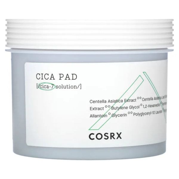 Диски для обличчя заспокійливі, Cica Pad, CosRx, із комплексом CICA-7 Pure Fit, 90 шт