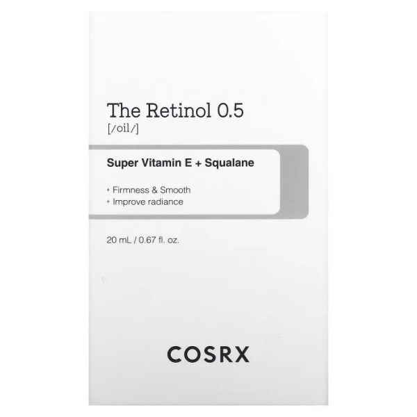 Олія з ретинолом 0,5, Retinol 0.5 Oil, CosRx, для вечірнього догляду за обличчям, 20 мл