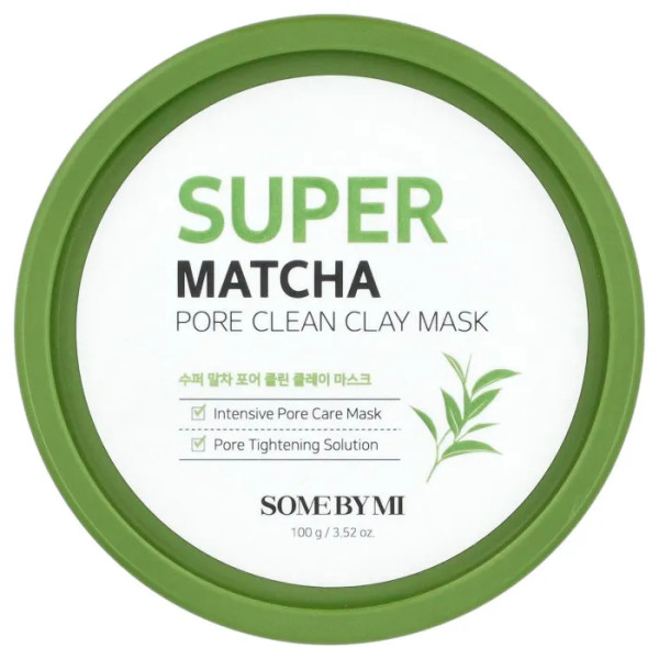 Маска для обличчя, Super Matcha Pore Clean Clay Beauty Mask, SOME BY MI, із глини, з матчею, очищуюча, 100 г