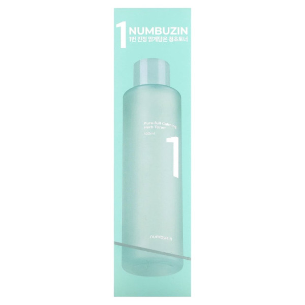 Тонік для обличчя, Pure-Full Calming Herb Toner, Numbuzin, з травами, заспокійлива дія, 300 мл