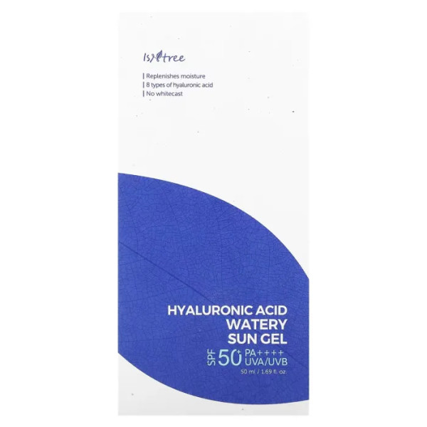 Сонцезахисний гель, Hyaluronic Acid Watery Sun Gel, ISNtree, з гіалуроновою кислотою, SPF 50+ PA++++, 50 мл