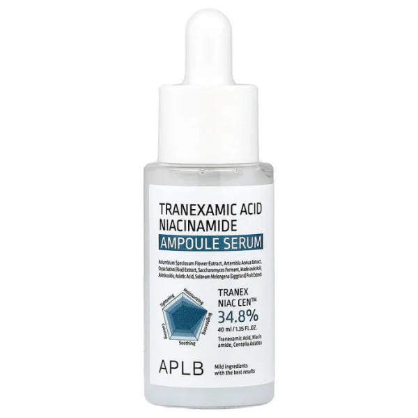 Сироватка ампульна для обличчя, Tranexamic Acid Niacinamide Ampoule Serum, APLB, з транексамовою кислотою та ніацинамідом, 40 мл