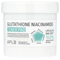 Тонізуючі диски для обличчя, Toner Pad APLB, Glutathione Niacinamide, 60 дисків, 100 мл