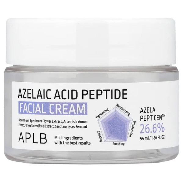 Крем для обличчя, Azelaic Acid Peptide Facial Cream, APLB з пептидом азелаїнової кислоти, 55 мл