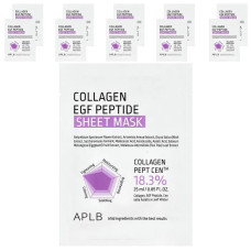 Тканинна колагенова маска для обличчя, Collagen EGF Peptide Beauty Sheet Mask APLB, 10 шт (по 25 мл)