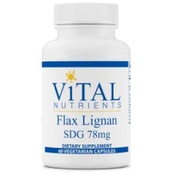 Льняні лігнани 78 мг, баланс естрогену, Vital Nutrients Flax Lignan SDG, 60 вегетаріанських капсул