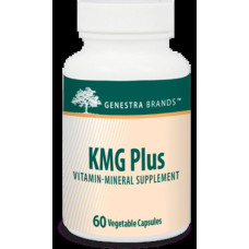 Магній, калій та вітамін B6, Genestra Brands KMG Plus, 60 вегетаріанських капсул