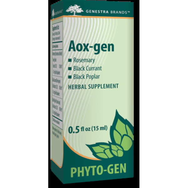 Трав'яна добавка з розмарином, чорною смородиною і чорним тополею, Aox-gen, Genestra Brands, 15 мл