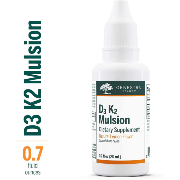 Вітамін D3 і К2, D3-K2 Mulsion, Genestra Brands, цитрусовий смак, 20 мл