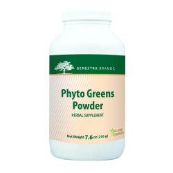 Зеленая смесь с клетчаткой и ферментами, Genestra Brands Phyto Greens, порошок, 216 г