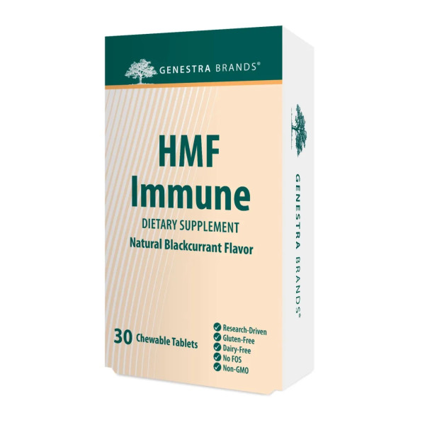 Пробіотик, HMF Immune, Genestra Brands, смак чорної смородини, 30 жувальних таблеток