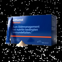 Вітаміни для імунітету, Orthomol Immun, смак ментол та малина, 30 днів (30 порошків)