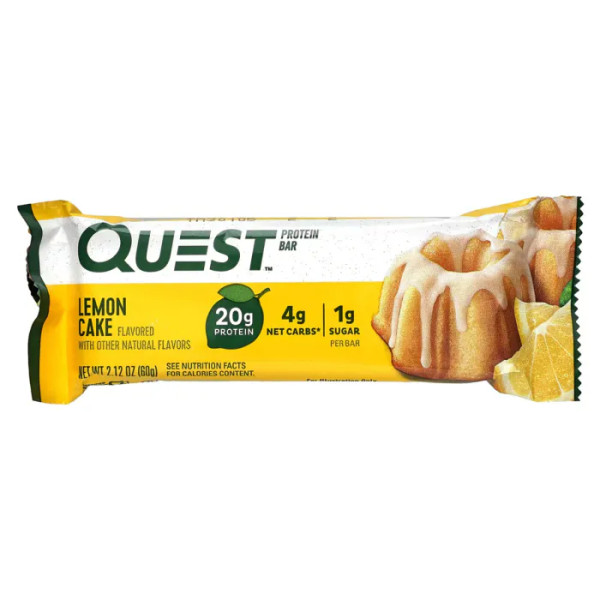 Протеїнові батончики, Protein Bar, Quest Nutrition, лимонний пиріг, 12 шт по 60 г