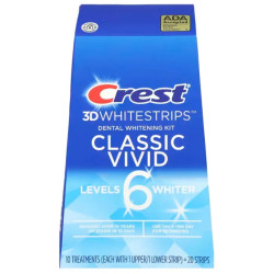 Набор для отбеливания зубов, Crest 3D Whitestrips Dental Whitening Kit, Classic Bright 20 полосок