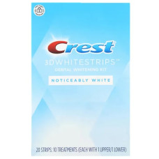 Набір для відбілювання зубів, Crest 3D Whitestrips Dental Whitening Kit, Noticeably White 20 смужок
