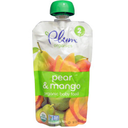 Детское пюре груша и манго, Pear Mango Plum Organics, 133 г