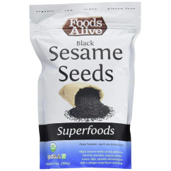 Насіння чорного кунжуту органічні, Foods Alive Black Sesame Seeds, 338 г