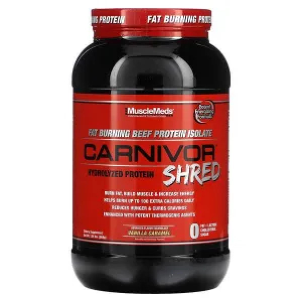 Протеїн гідролізований, Hydrolyzed Protein, MuscleMeds, зі смаком ваніль-карамель, 868 г