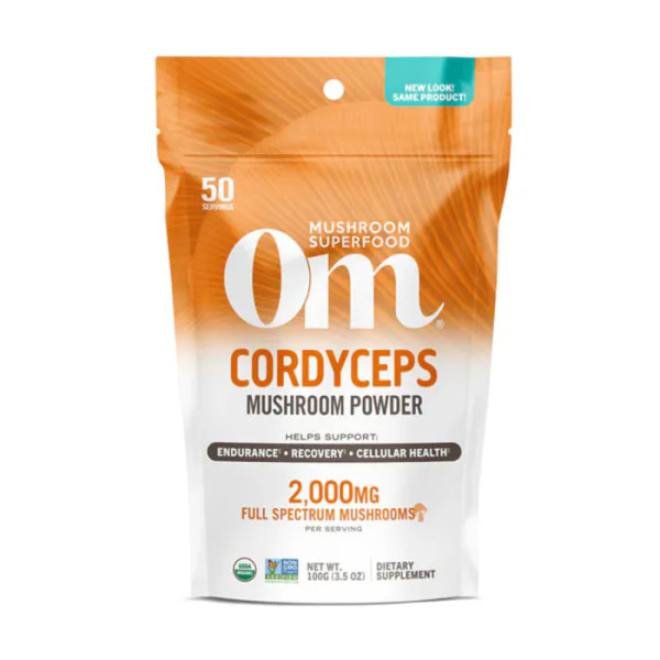 Кордицепс, грибний порошок, Cordyceps, Om Mushrooms, сертифікований 100% органічний, 100 г
