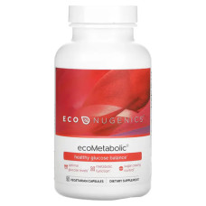 Підтримка рівня глюкози, Econugenics Healthy Glucose Balance ecoMetabolic, 90 вегетаріанських капсул