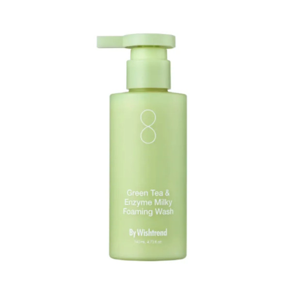 Пінка для вмивання, Green Tea&Enzyme Milky Foaming Wash, By Wishtrend, 140 мл