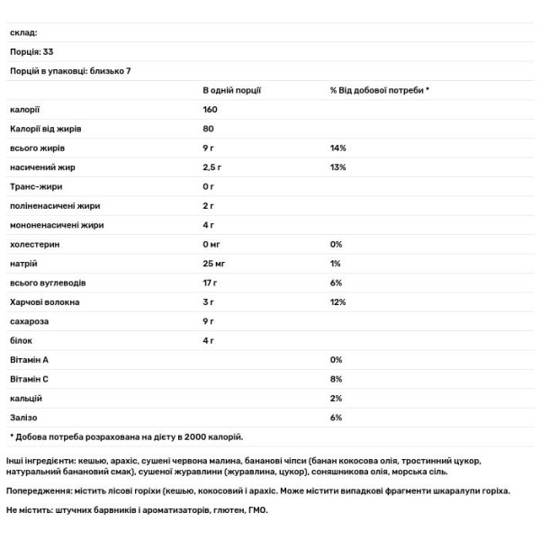 Малиновий крамбль з кешью, Crumble Cashew, Sahale Snacks, 226 г