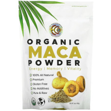 Мака перуанська в порошку, Maca Earth Circle Organics, необроблена органічна, 454 г