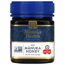 Мед Манука необроблений, Manuka Health Raw Manuka Honey, UMF 13+, MGO 400+, (250 г)