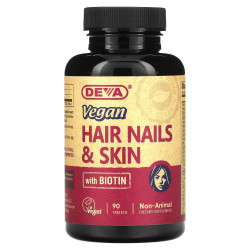 Вітаміни для волосся шкіри та нігтів, Hair Nails & Skin Deva, 90 таблеток