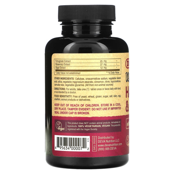 Вітаміни для волосся, шкіри і нігтів, Hair Nails & Skin, Deva, 90 таблеток